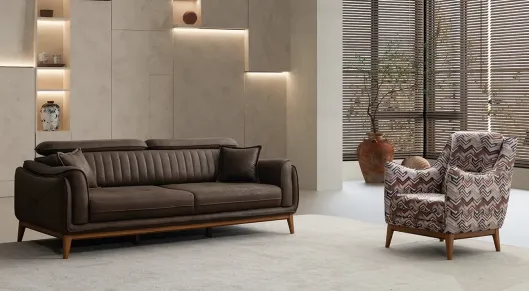 Product img 2, Milas Ahşap Ayaklı Koltuk Takımı